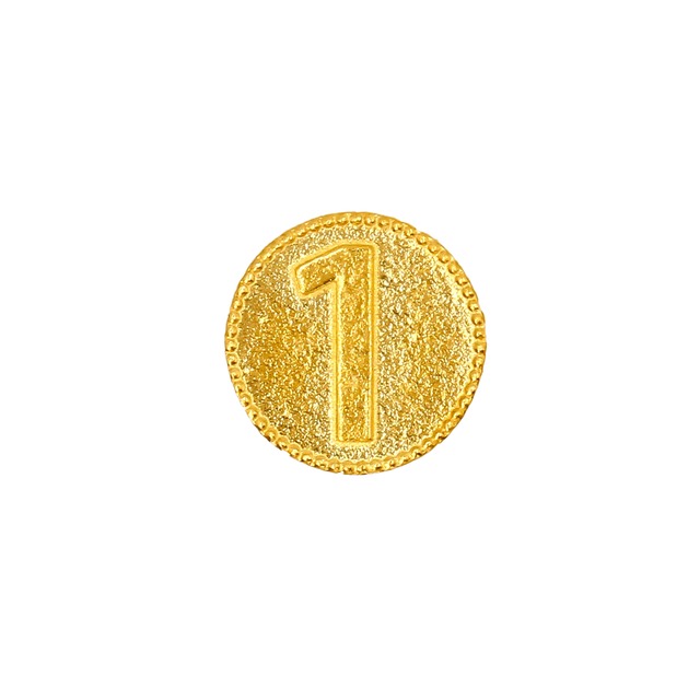 純金【1】コイン　約0.3g 　お守り 【JUNGOLD】