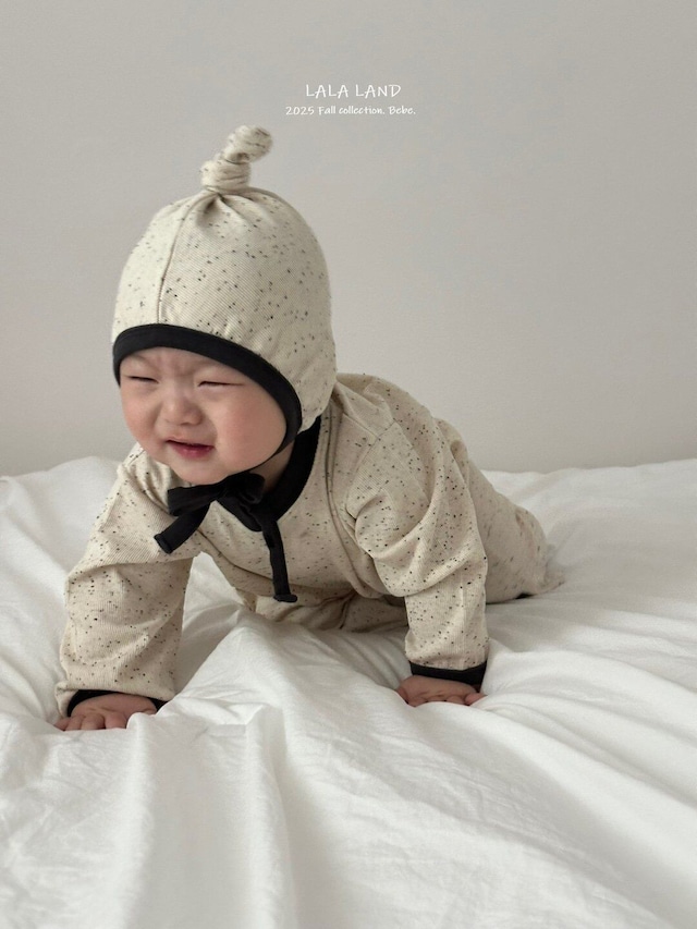 [即納babyM]≪LALALAND≫ trio suit bonnet oreo (baby) 14