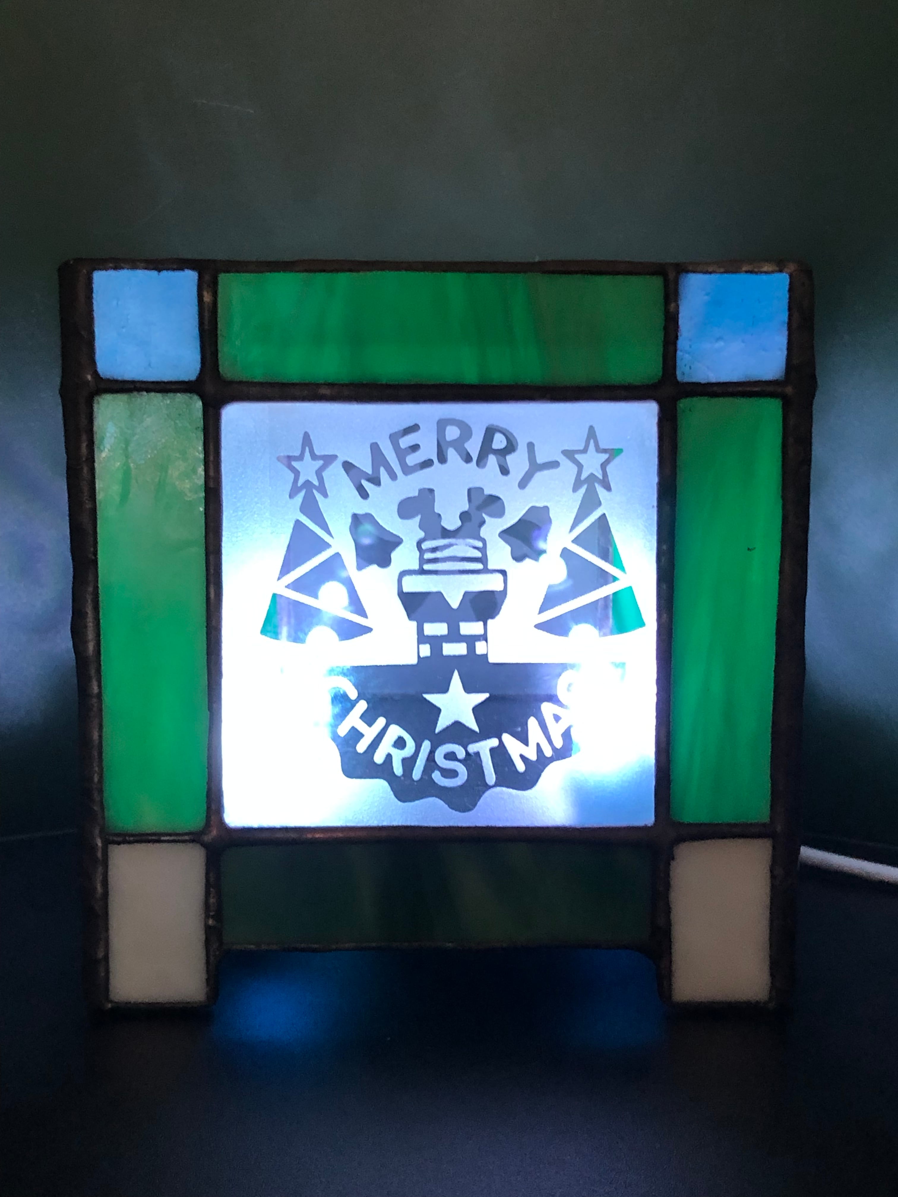 クリスマス3 ステンドグラス イルミネーションライト キューブ