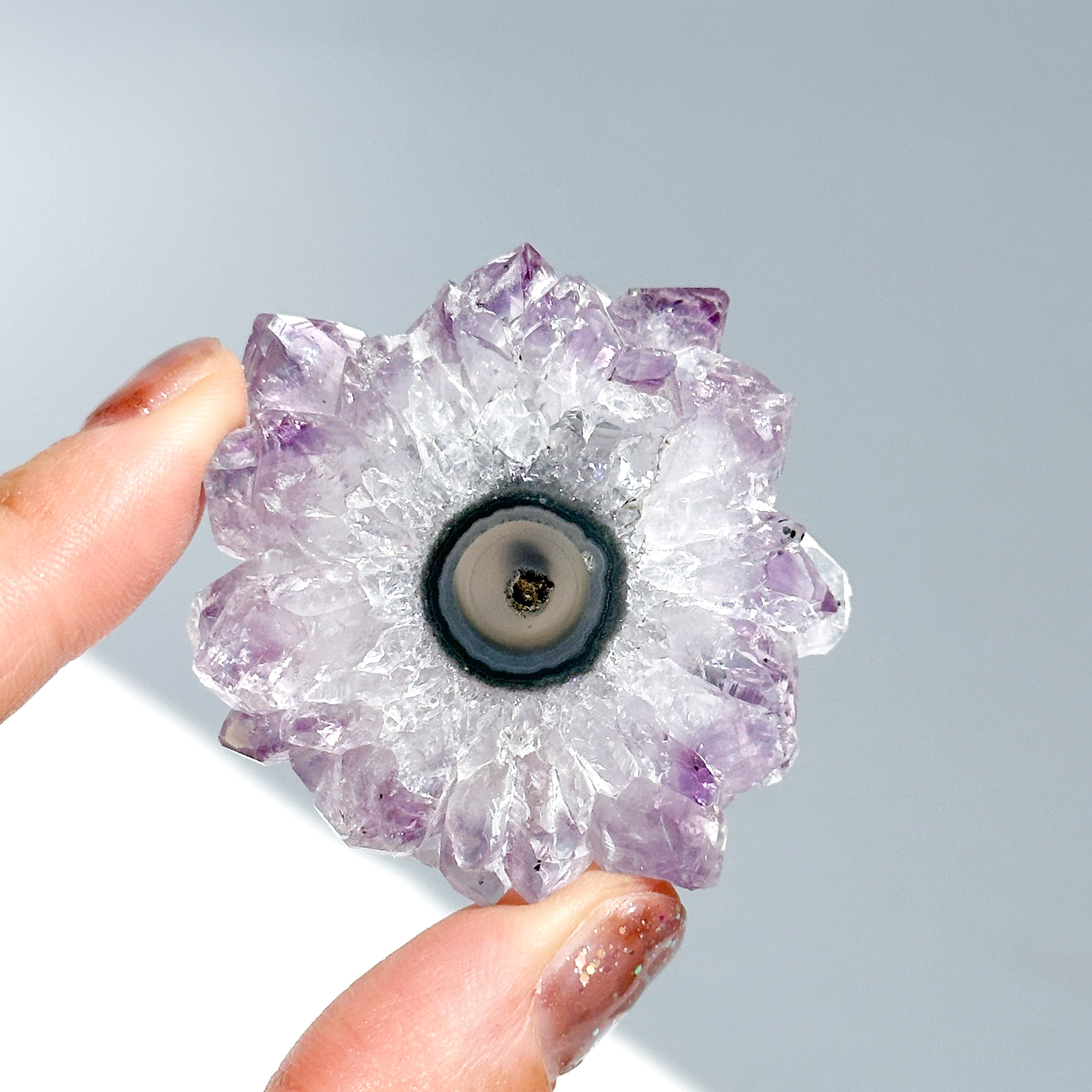 フラワーアメジスト スライス74◇ Flower Amethyst ◇天然石・鉱物