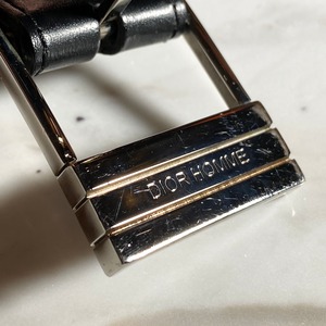 DIOR HOMME rectangle design buckle leather belt