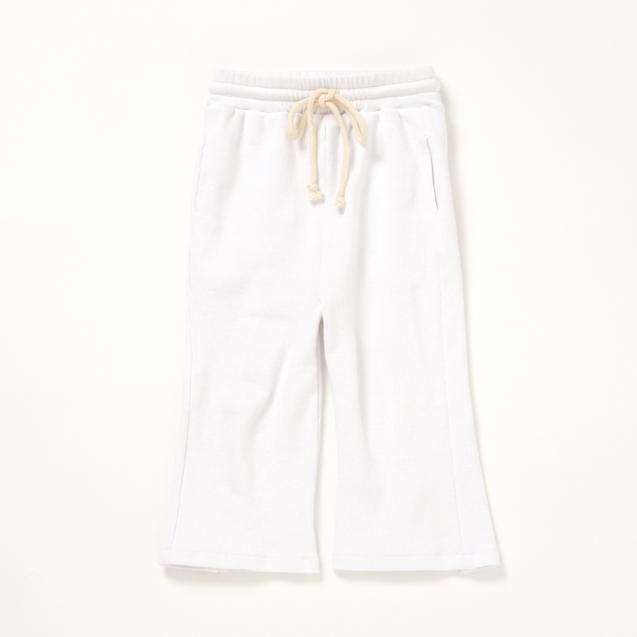 【kids】rib pants/white