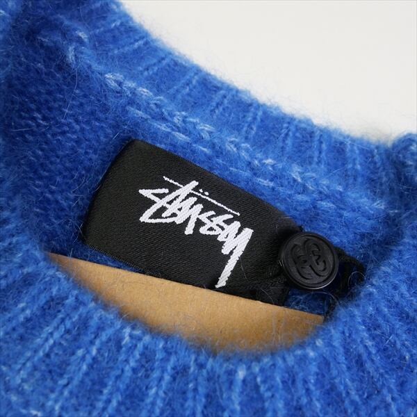 Size【L】 STUSSY ステューシー 23AW DICE FUZZY CREW BLUE ニット 青