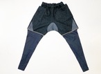 19SS 甘織りウール&ニットサルエルイージーショートパンツ / Loose weave wool & knit saruel easy pants