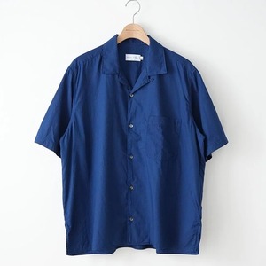 Indigo Chambray Open Collar Shirts　Navy