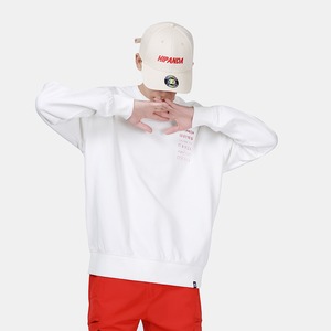 SALE 送料無料【HIPANDA ハイパンダ】メンズ クルーネック スウェット トレーナー MEN'S CREW NECK SWEAT SHIRT / WHITE・BLACK