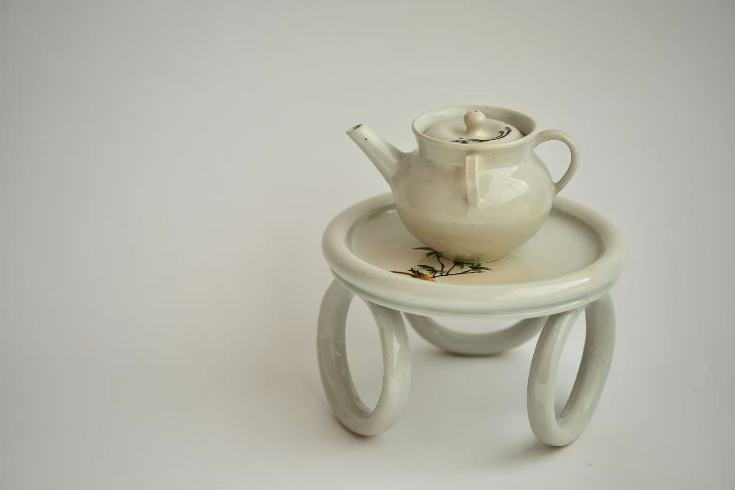 松本郁美 Ikumi Matsumoto - 白磁蓋付茶海/茶壺 tea serving pot