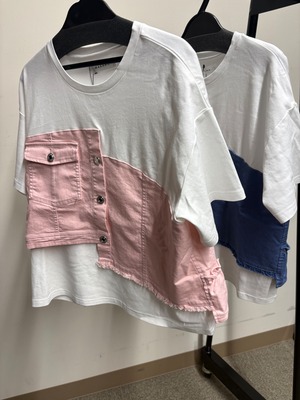 【GALENA】 デニムコンビカットソー　70060-4111