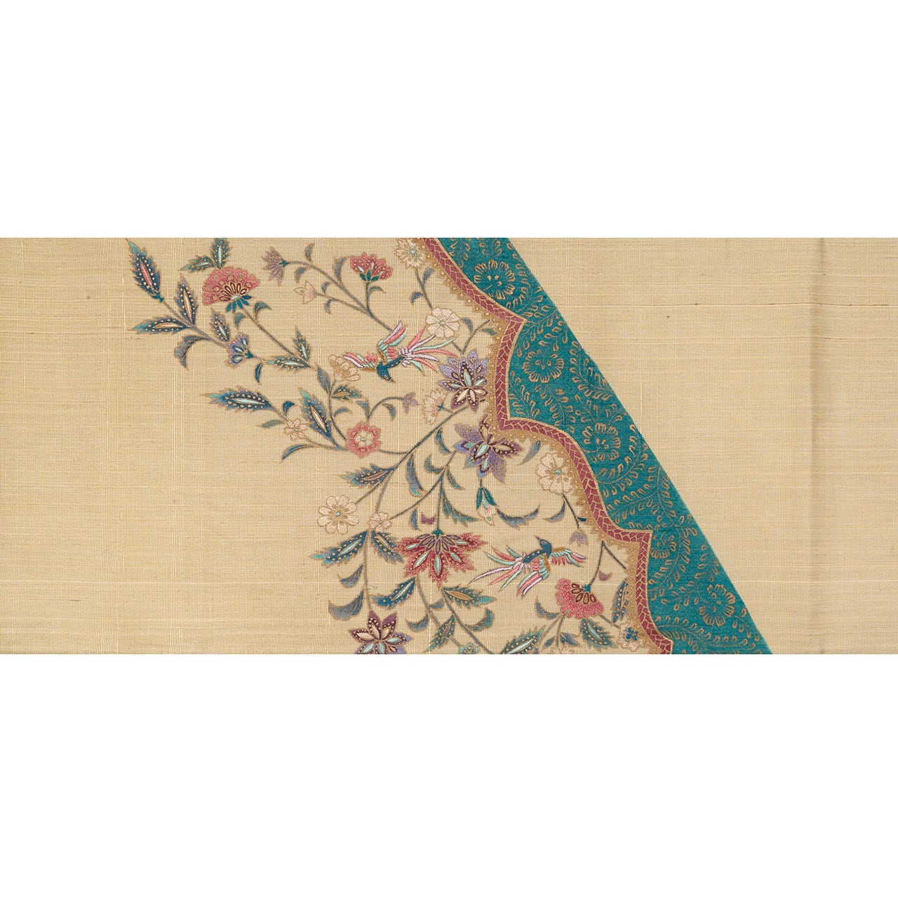 唐花模様 金更紗に手刺繍 袋帯 【中古】 | かわの屋