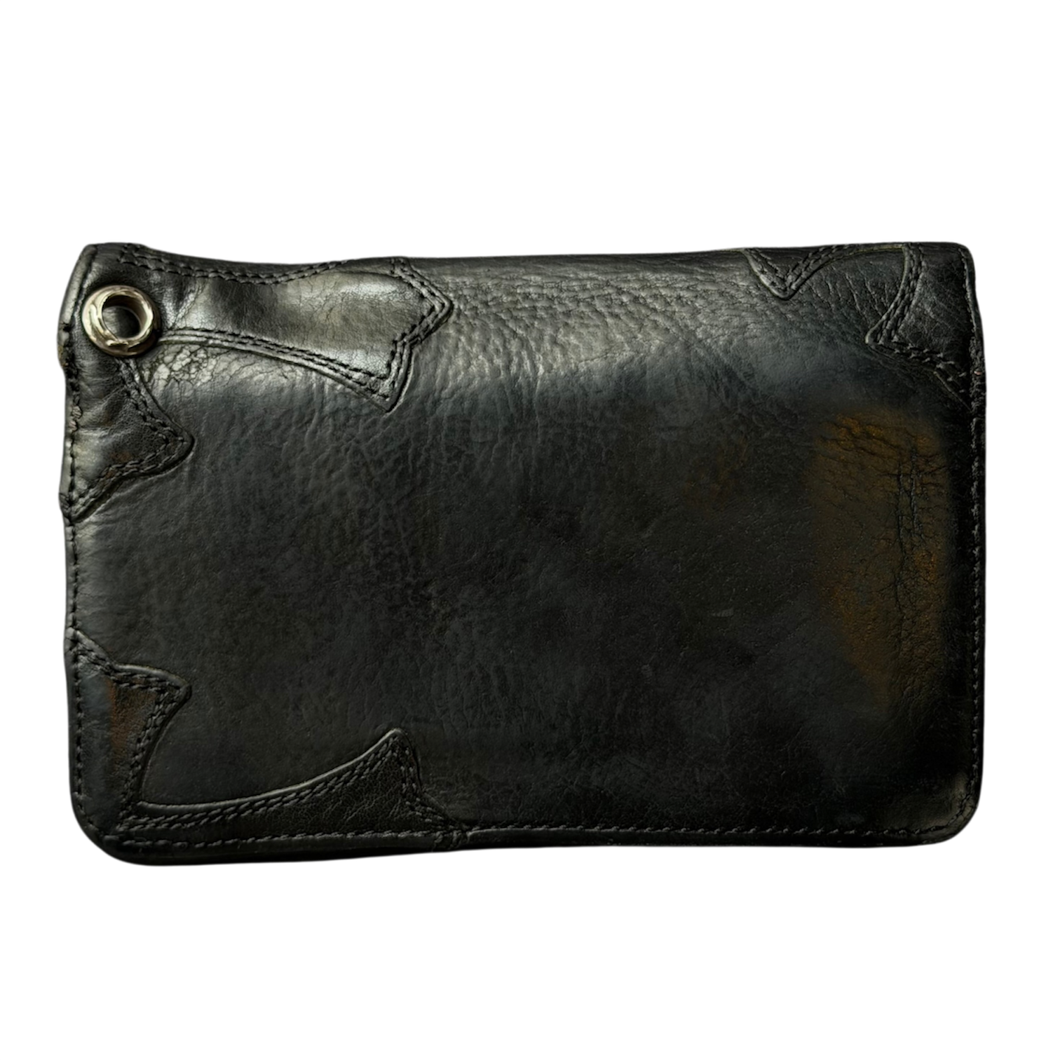 CHROME HEARTS REC 2 ZIP Cross Ball Leather Wallet