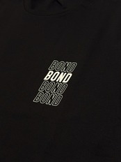FOUR LINE MOCK NECK BLACK