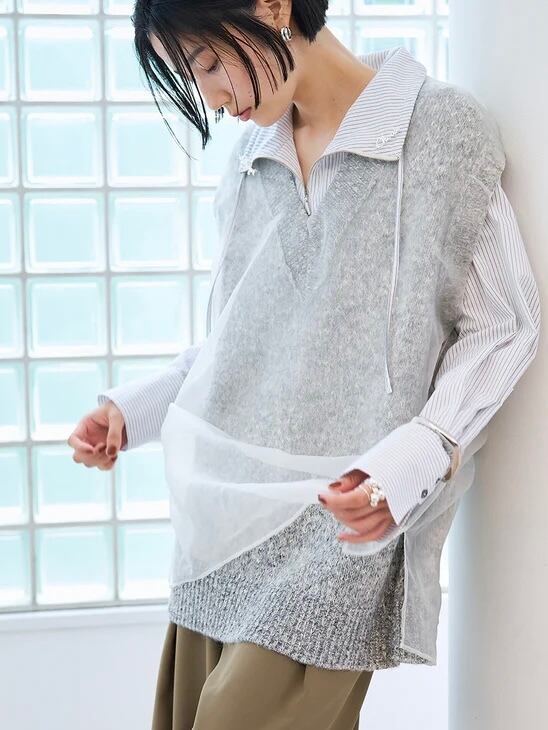 リバーオーガンジードッキングベスト|グレー|CHIGNON