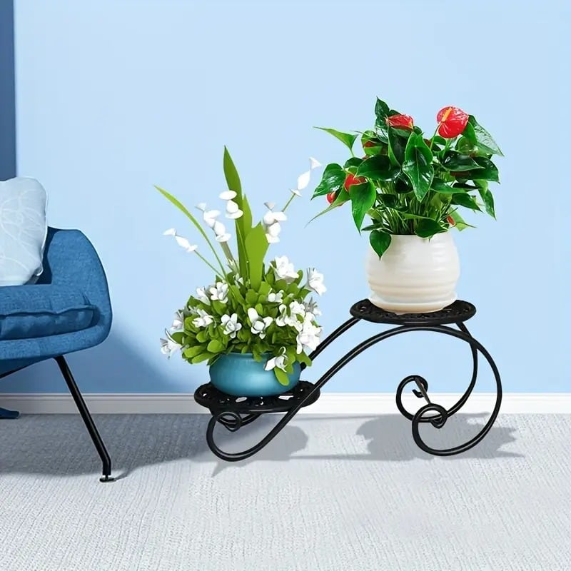 フラワースタンド 二段 ハンギングプランター クラシック 植物スタンド