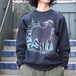 USA VINTAGE FLUIT OF THE LOOM WOLF DESIGN OVER SWEAT SHIRT/アメリカ古着オオカミデザインオーバースウェット