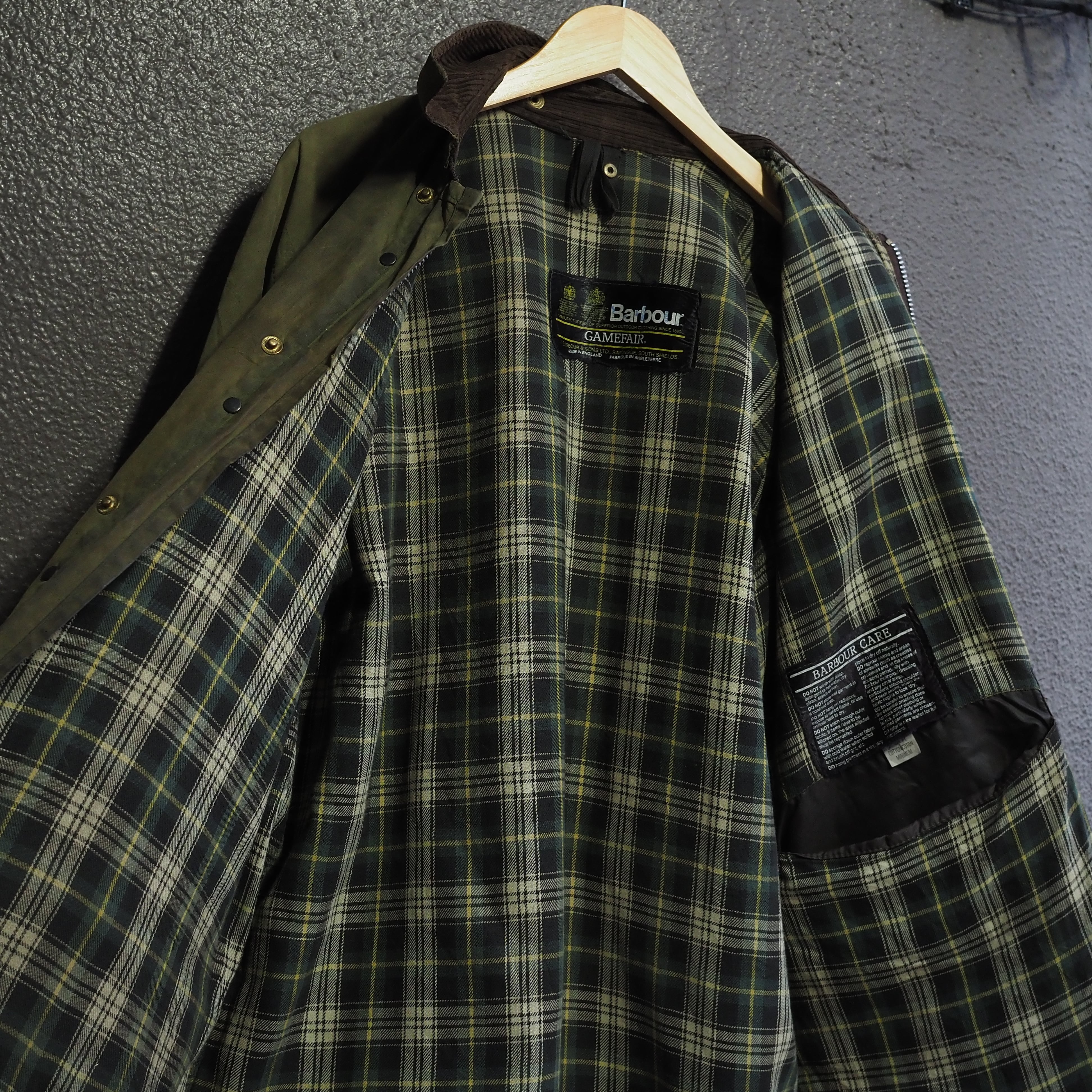 GAMEFAIR” UK 1980's Vintage Barbour 2ワラント ビンテージ バブアー