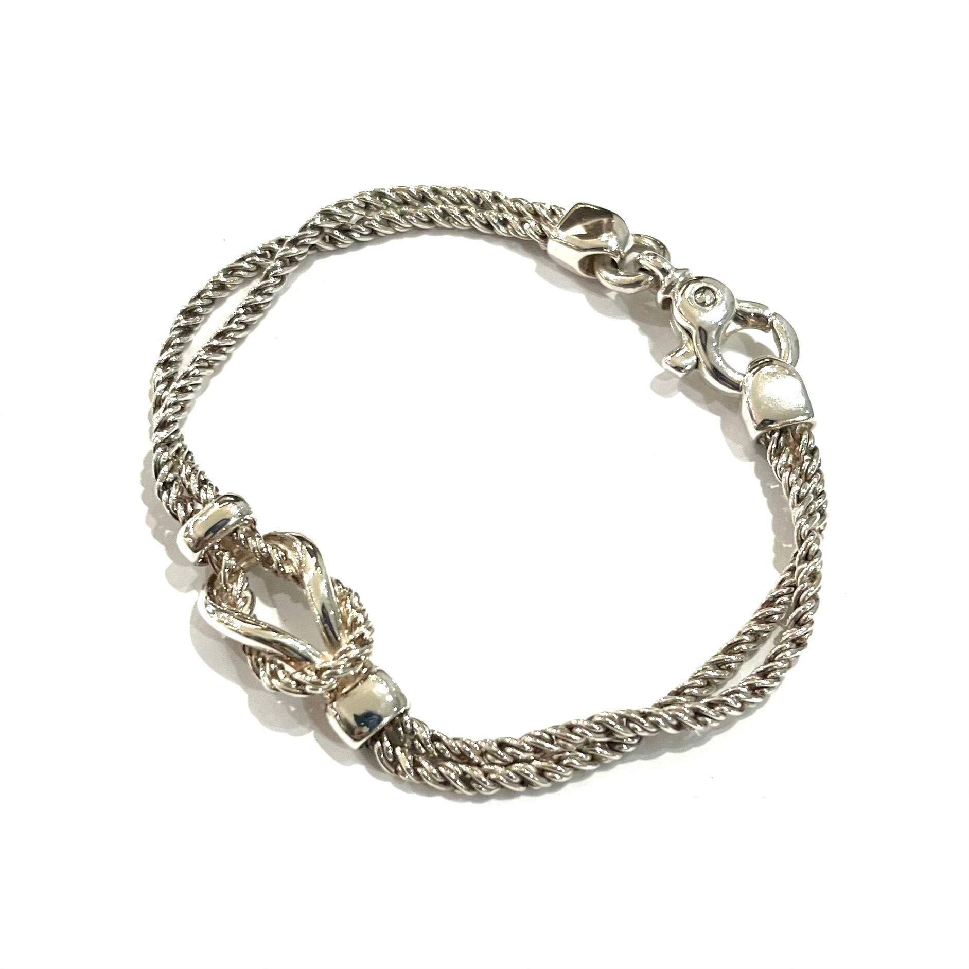 TIFFANY&CO.】1940ツイストノット ブレスレット/シルバー925/2連 TIFFANY&CO.】1940ツイストノット ブレスレット/シルバー925/2連