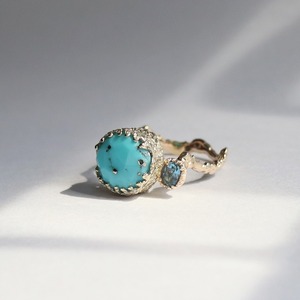 1点物　K10リング　/　ターコイズ・アクアマリン