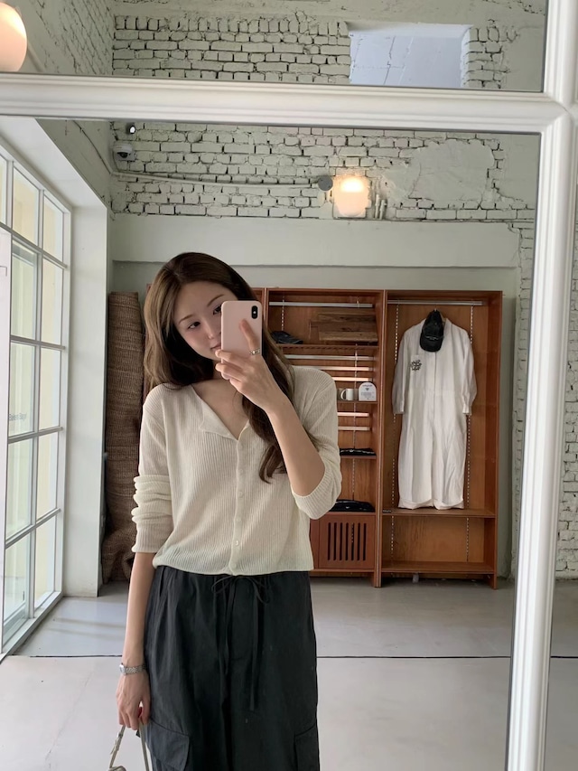 (OUNCE) lily square rib cardigan / 3color