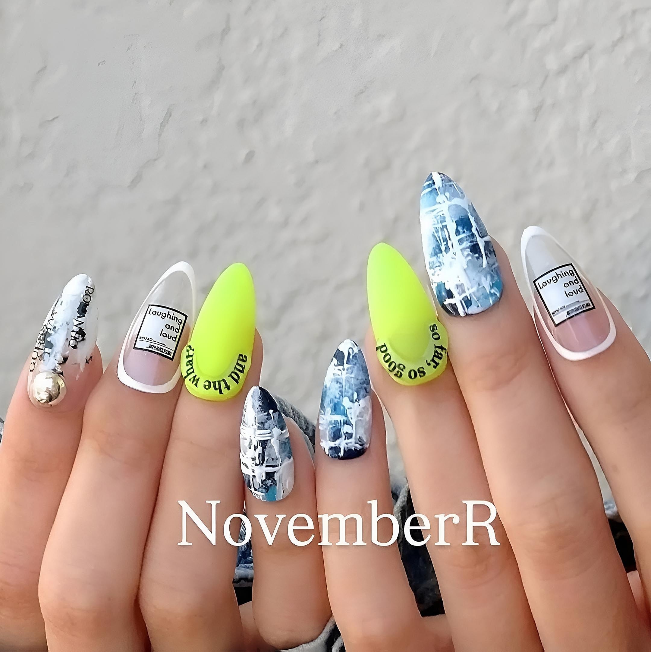 LA887☆ニュアンスデニムネイルチップ | NovemberR 〰️ネイルチップ