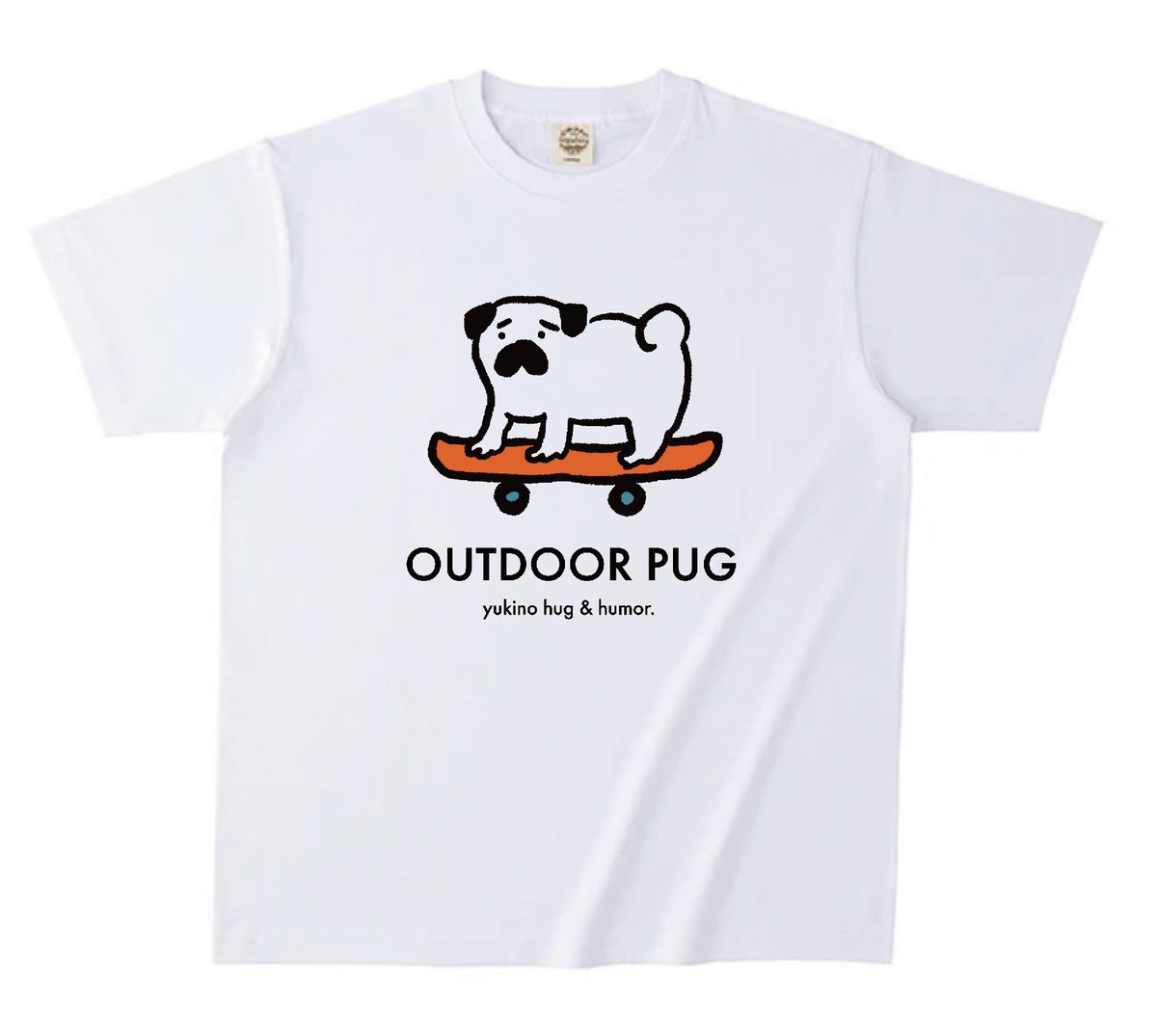 受注生産】オーガニックコットンTシャツ「OUTDOOR PUG」 | yukino shop