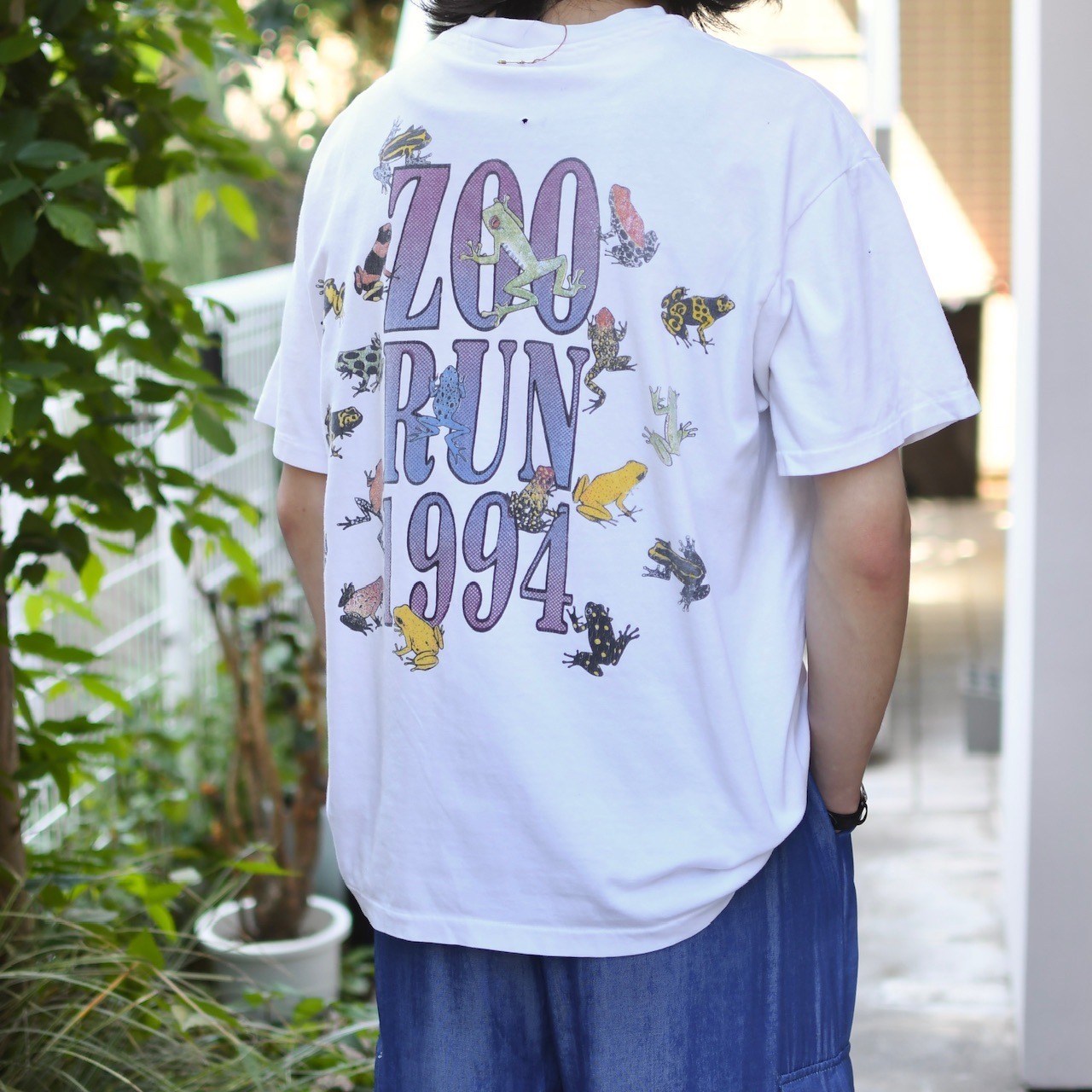 94's various frogs print tee