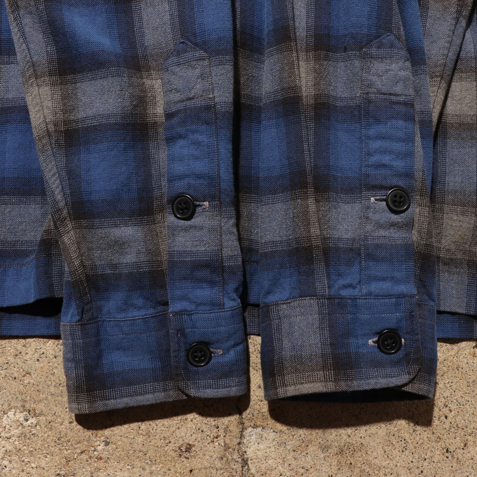 美品 M 90s ポロラルフローレン コットン オンブレチェックシャツ 長袖  