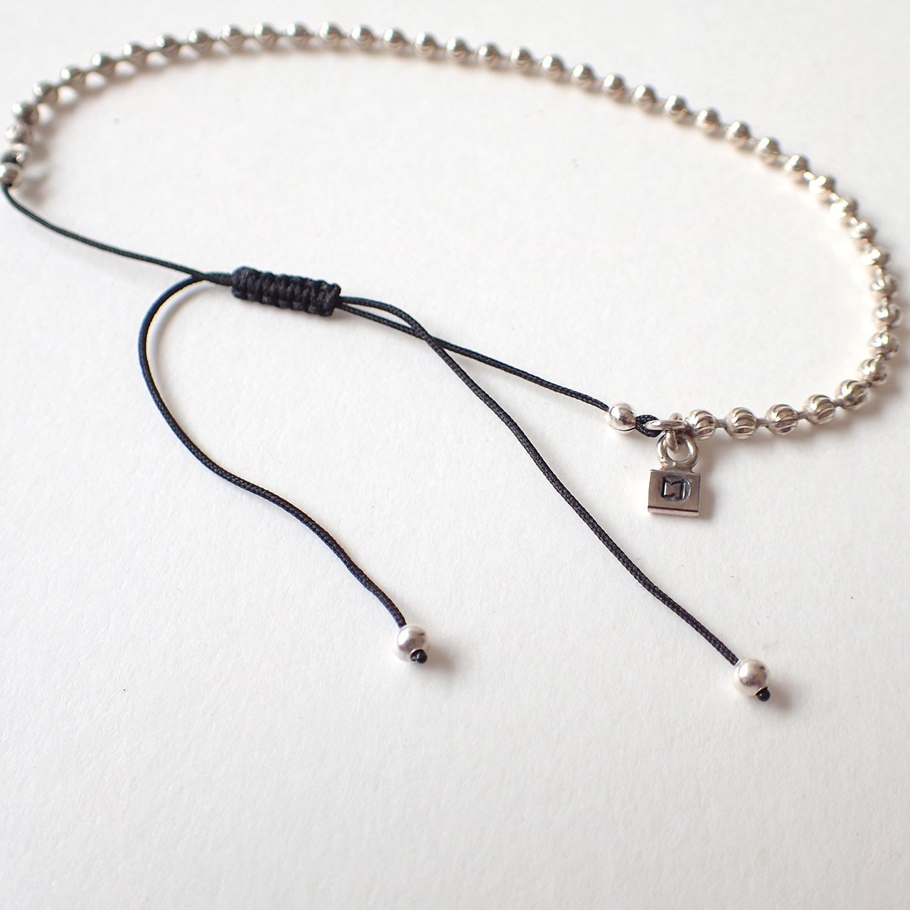 Facet Ball Chain Anklet with Cord（メンズ）
