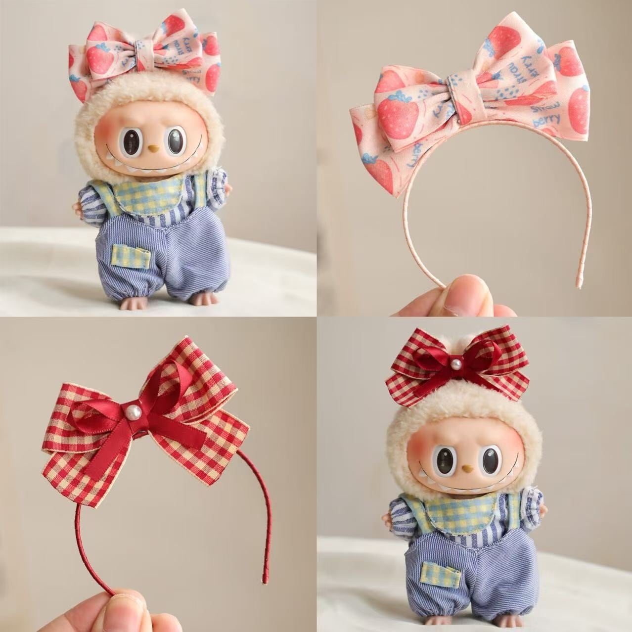 おしゃれの決め手♡ 大人可愛いLabubuヘアバンド 1~3世代対応(15cm/17cm)普段使いの特別なアクセントに