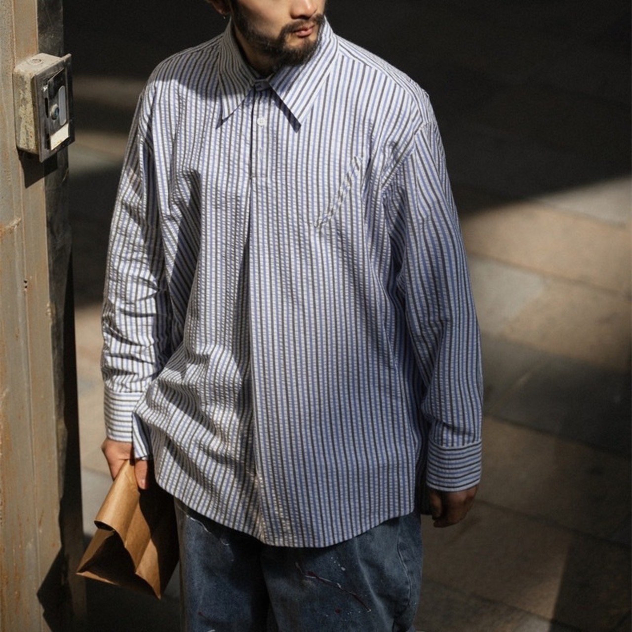 Pin oxford stripe shirt 0467 - 7