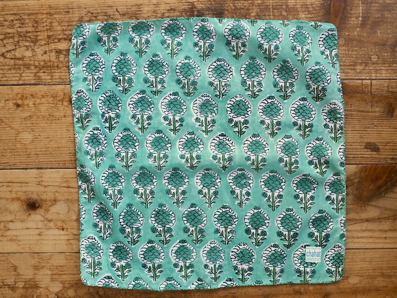 156ri049 Block Print Handkerchief b86