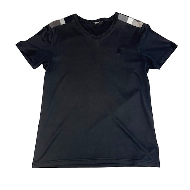古着 ブラックレーベル クレストブリッジ 半袖 Vネック Tシャツ クリーニング済み 肩チェック メンズ Mサイズ