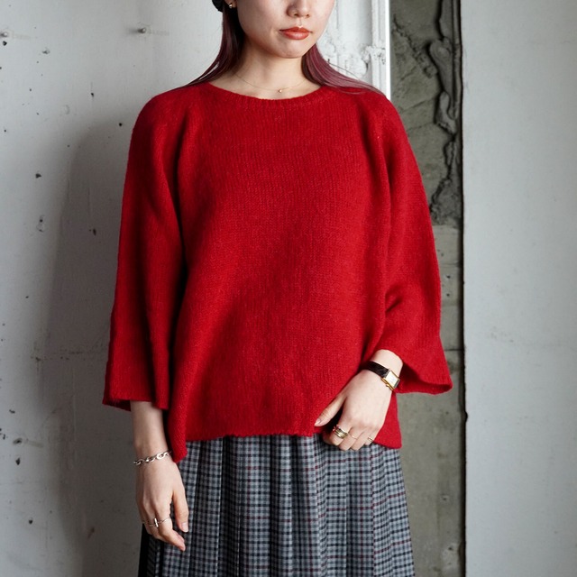 sibinlinnebjerg alpaca wide knit red -MIA-