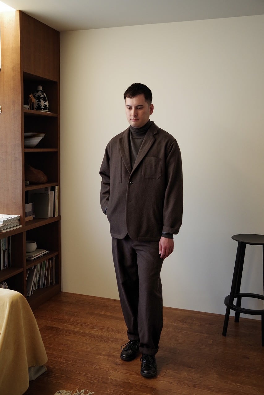 Virgin Wool Washed Twill Jacket