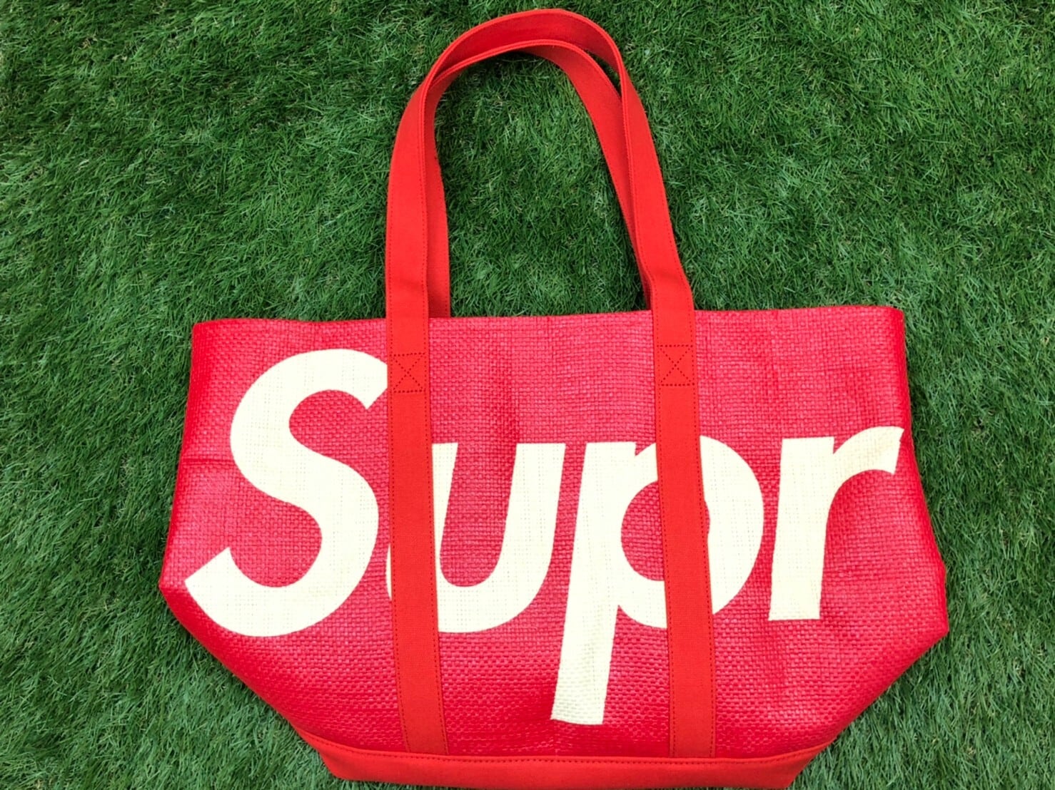 Supreme 20SS RAFFIA TOTE BAG RED 170JH7987 | BRAND BUYERS OSAKA