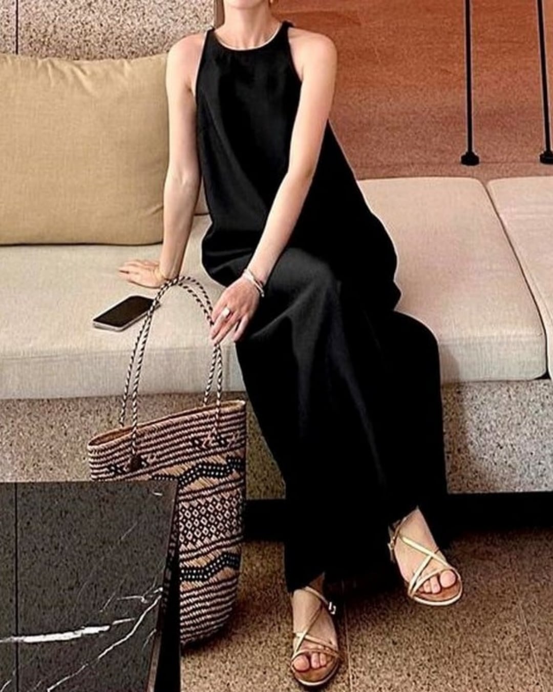 ラウンドネックワンピース S24161