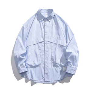 フロントビックポケットストライプシャツ vi1562