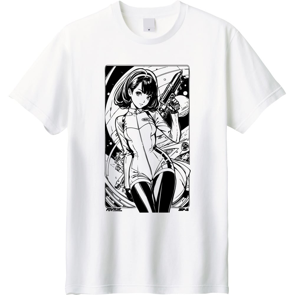 全5色】レトロアニメ Tシャツ 80s 90s SF アニメ風 ポスター プリントT