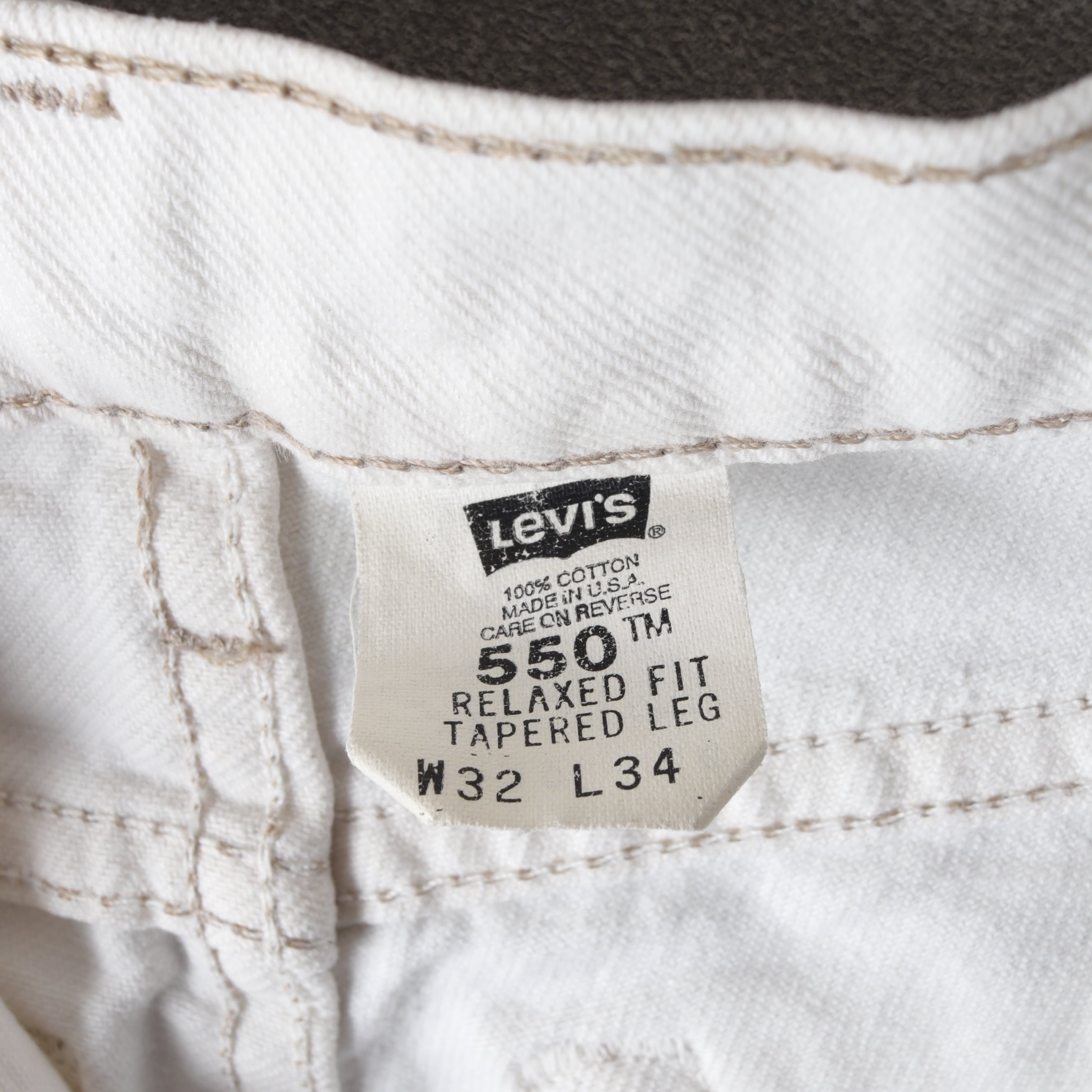32×29] 1995s Levi's 550, White, Made in USA 126090003 | ulc