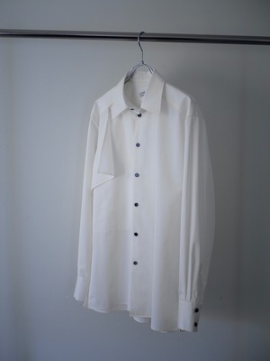 【受注 前金30%】ritsuko karita Drooping box shirt・white/size1