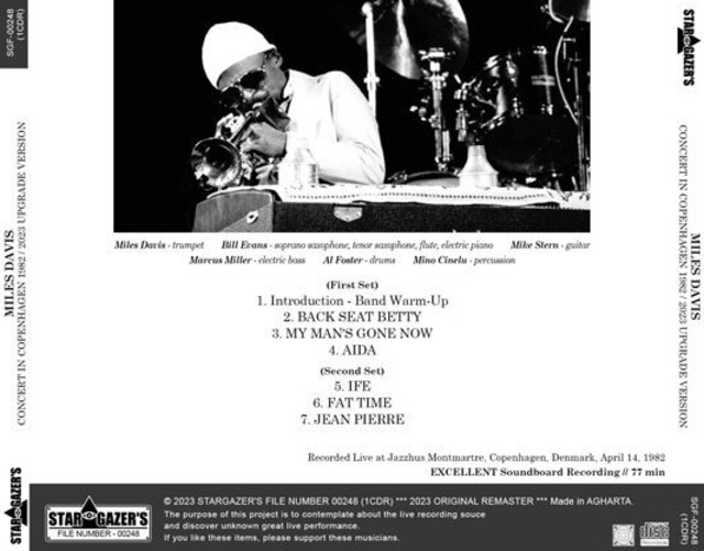 MILES DAVIS / CONCERT IN COPENHAGEN 1982 / 2023 UPGRADE VERSION (1CDR) BEATNIK GROOVE