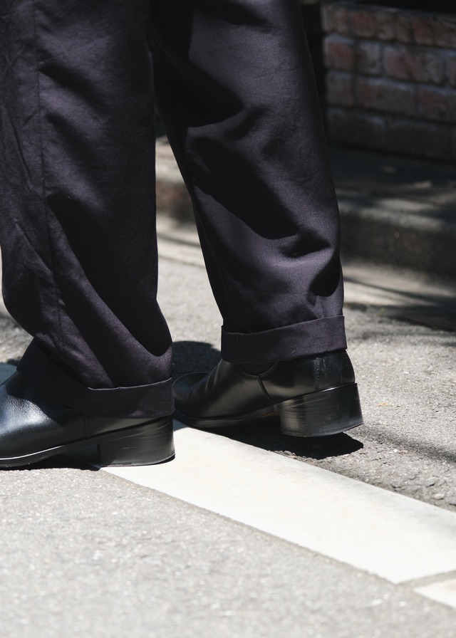 90’s agnes b. homme cuffed bottoms tapered slacks
