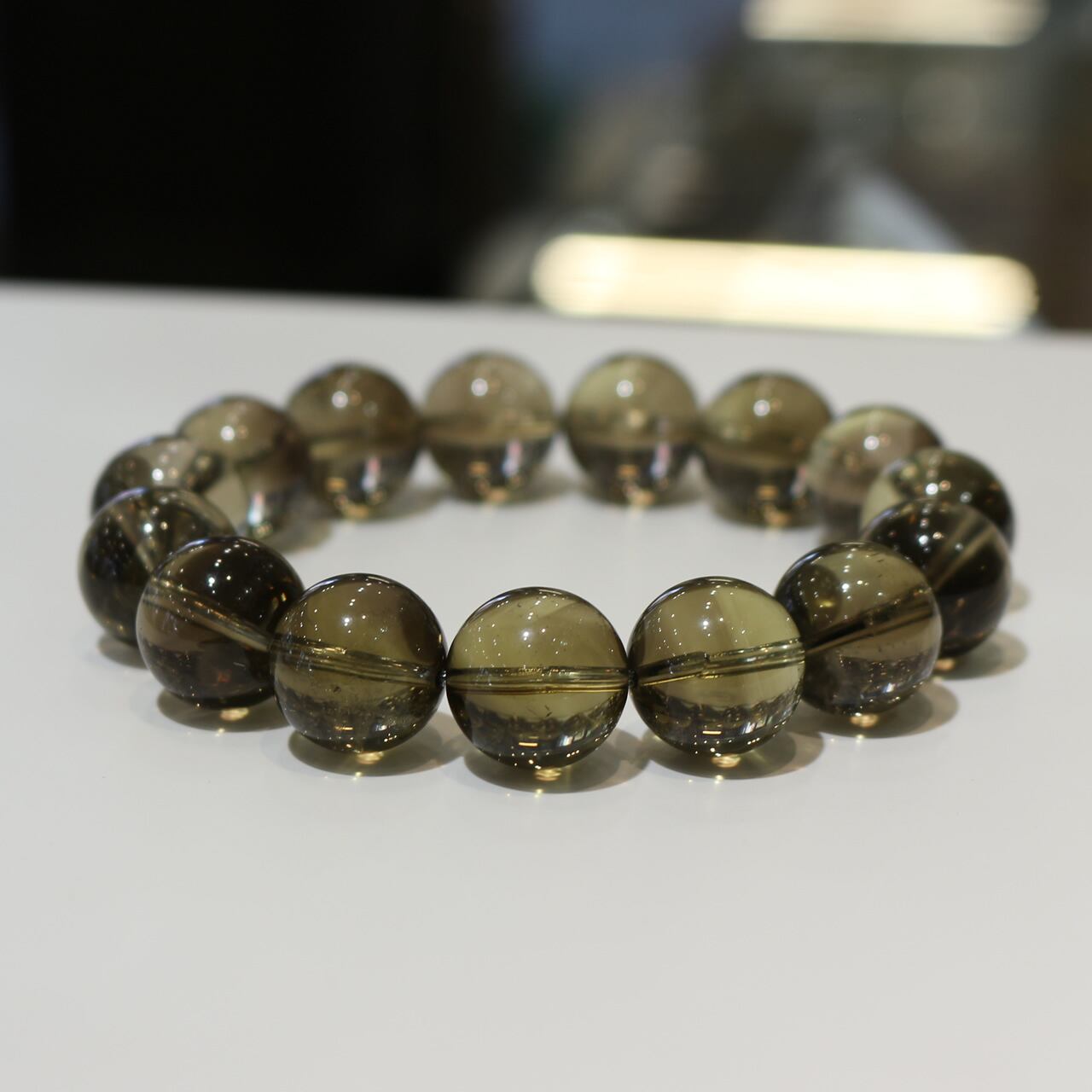 魔晶ゼウス、ゼウスクォーツ 15mm 一連ブレスレット D 0118002997