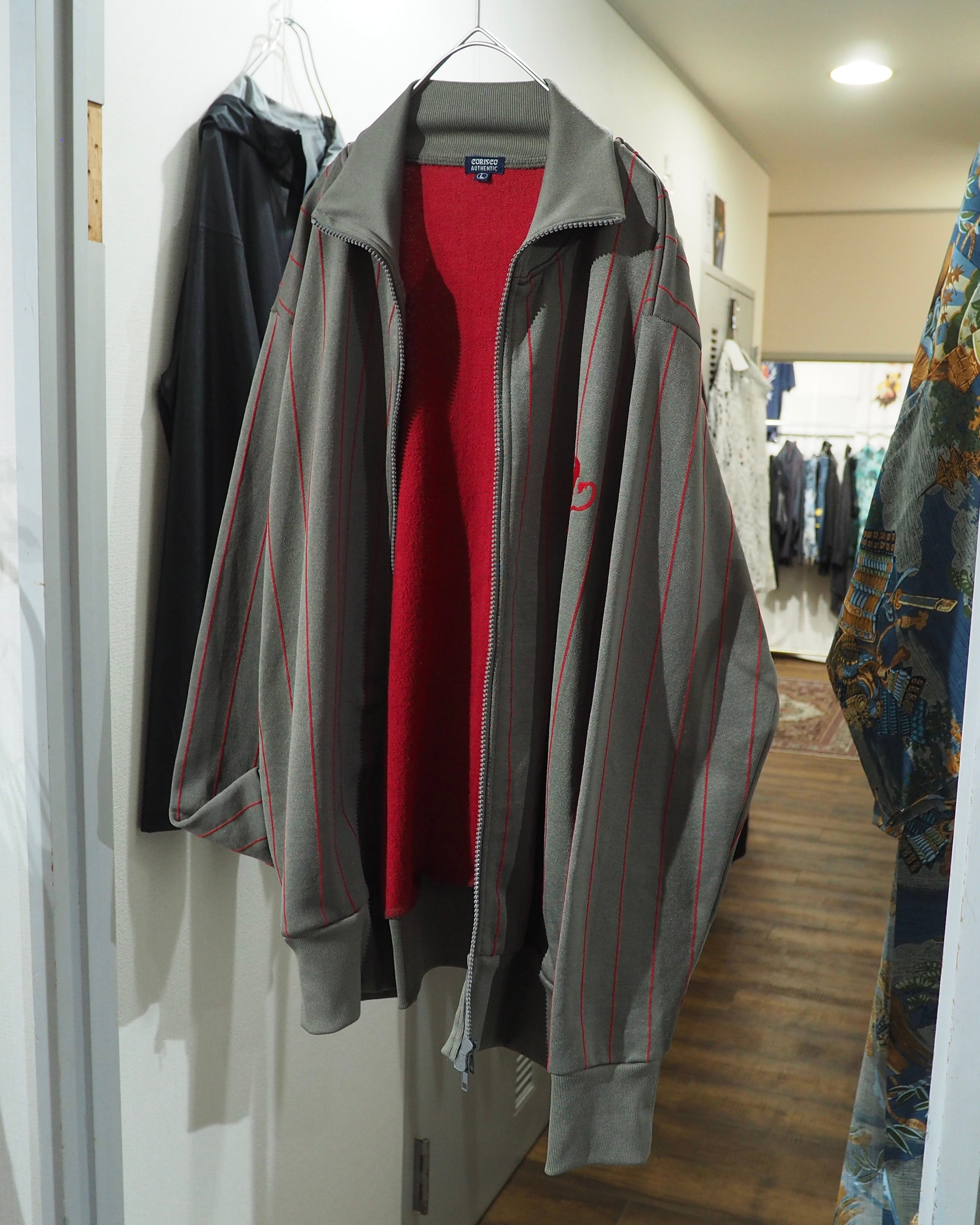1980 - 90s Flocky Lion × Line Embroidery vintage Track jacket