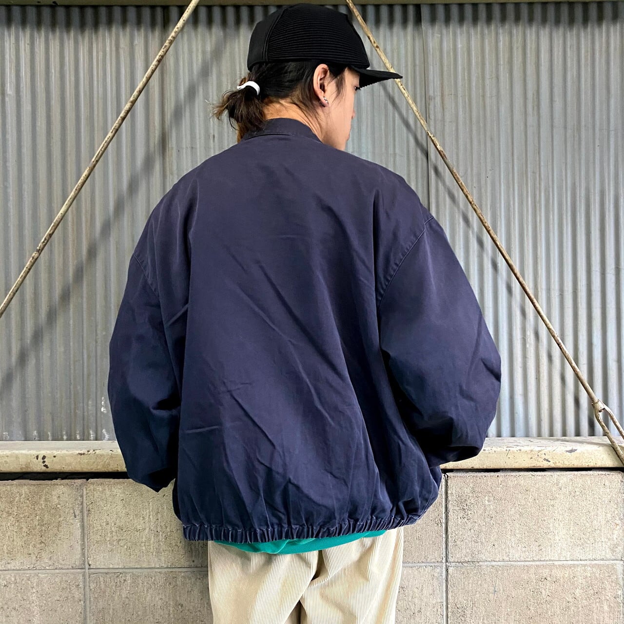 ✨希少サイズ✨　ポロバイラルフローレン　スウィングトップ　ネイビー　3XBサイズ ビッグサイズ ポロバイラルフローレン スイングトップ メンズXXL 古着