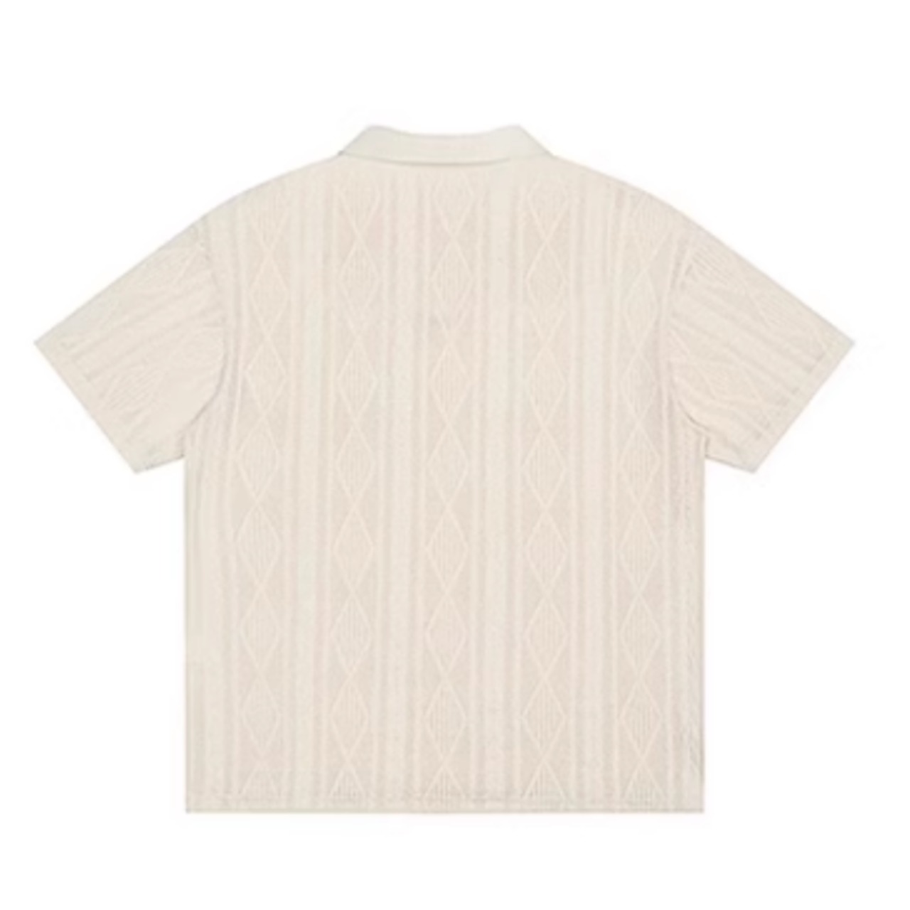 テクスチャーニット半袖ポロシャツ　0754