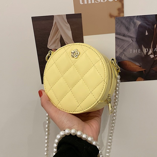 パールチェーン サマー 夏物 真珠 メッセンジャーバッグ 手作りハンドバック40802874950