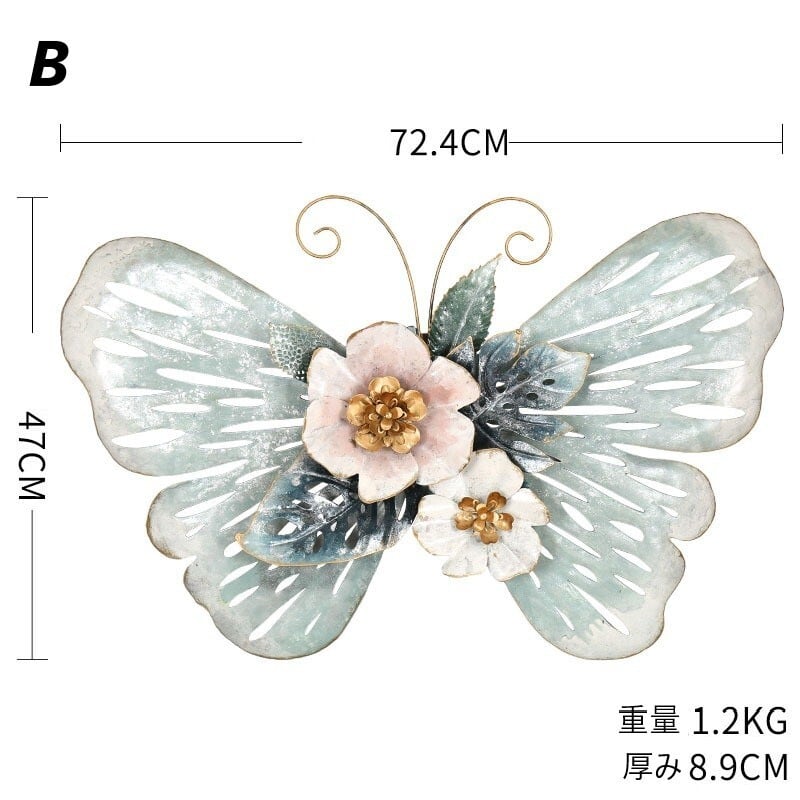 ウォール アート 蝶 アンティーク調 おしゃれ かわいい 壁掛け