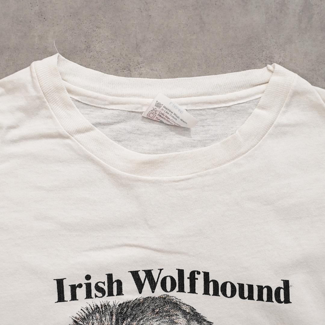 ヘインズ アニマルTシャツ シングル 犬 古着 90s USA製 L 20161 | fuufu