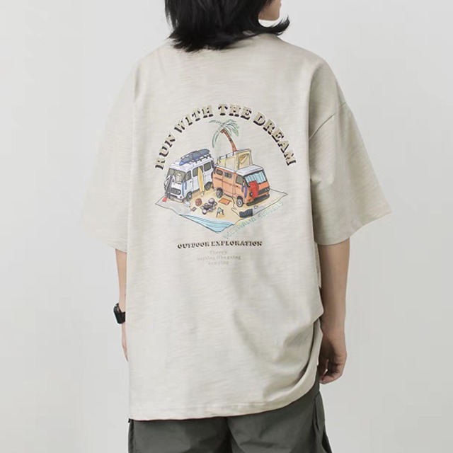キャンピングカープリントTシャツ