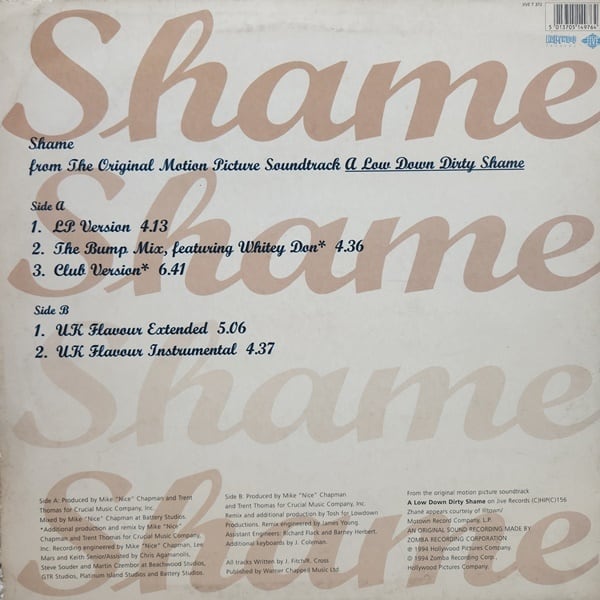 Zhane / Shame [JIVE T 372] - 画像2